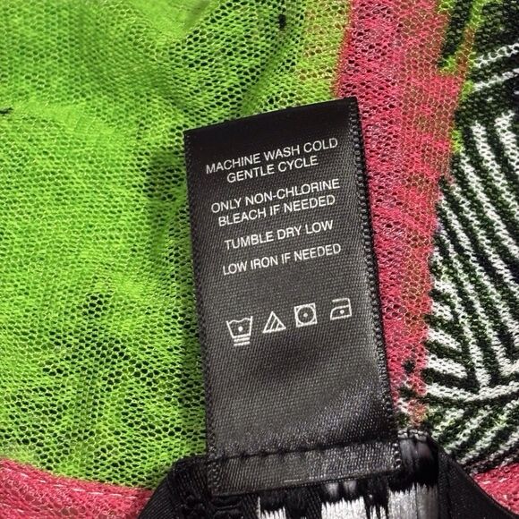 Ali Miles Cardigan Womens Large Pink Blue Green Lightweight Duster Colorful - Picture 9 of 9